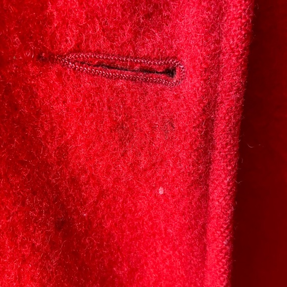 RARE Red 1970s Hudsons Bay Wool Coat Women’s Size 8 S/M - Picture 6 of 15
